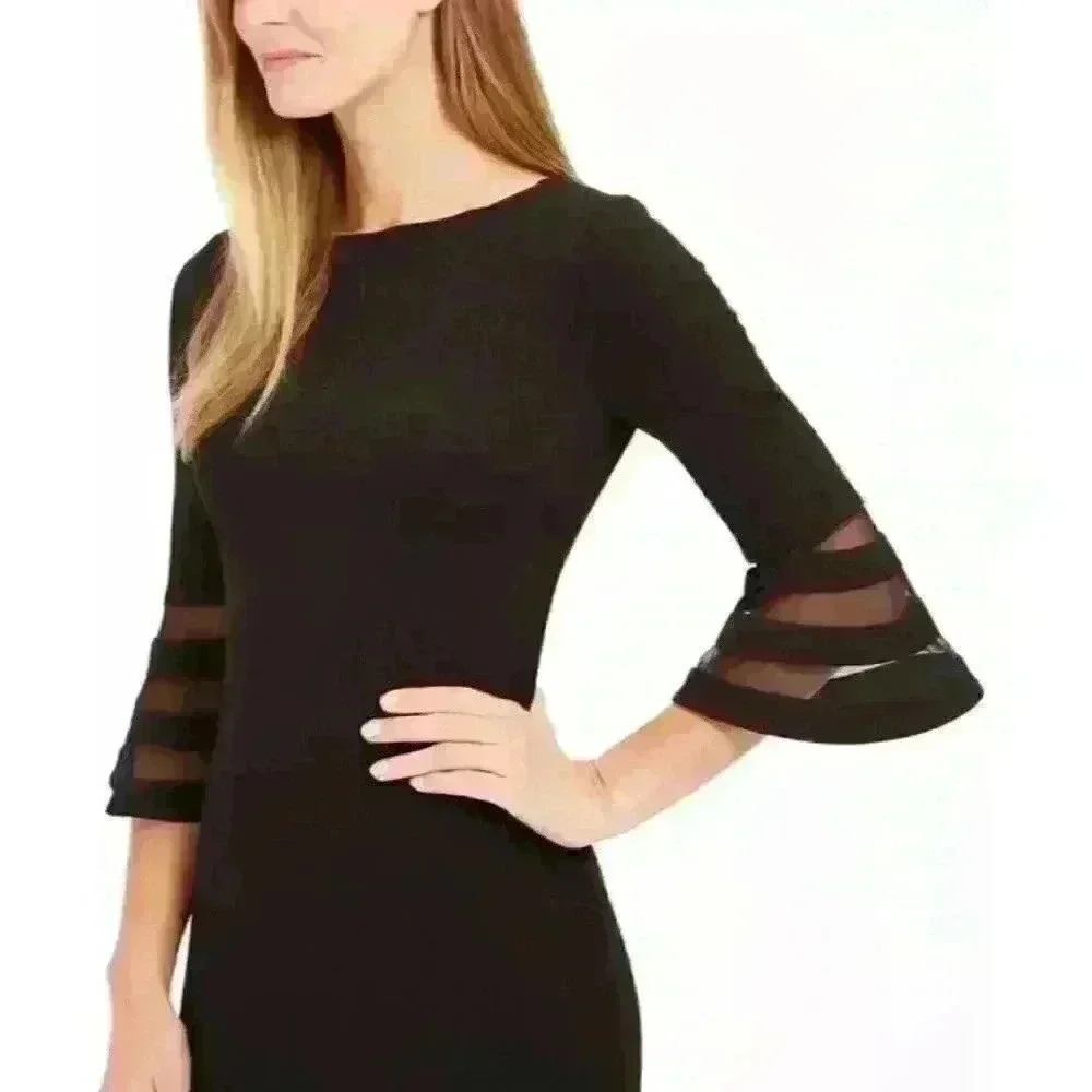 NEW Calvin Klein Women's 14 Illusion-Trim Sheath Dress NWT $89.98 - Picture 4 of 4